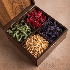 باکس چوبی دمنوش ۴خانه — نمای ۱