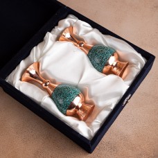 گلدان جفتی فیروزه کوبی — نمای ۱