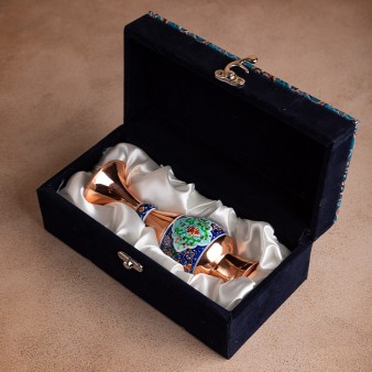 گلدان مس و پرداز 16