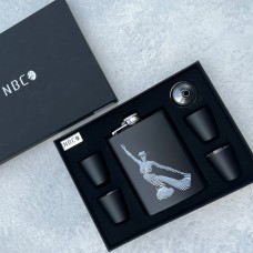 ست قمقمه جیبی مشکی مات — نمای ۱