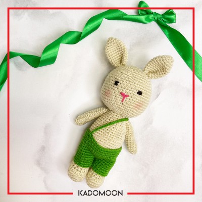 عروسک دستساز خرگوشی سبز