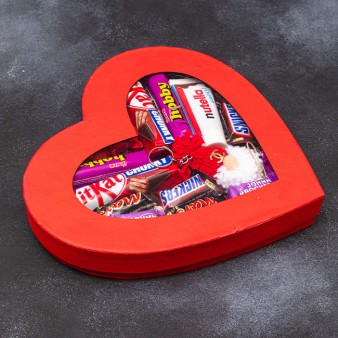 جعبه قلبی عروسک شکلات