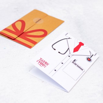 کارت تبریک پزشک با حک اسم